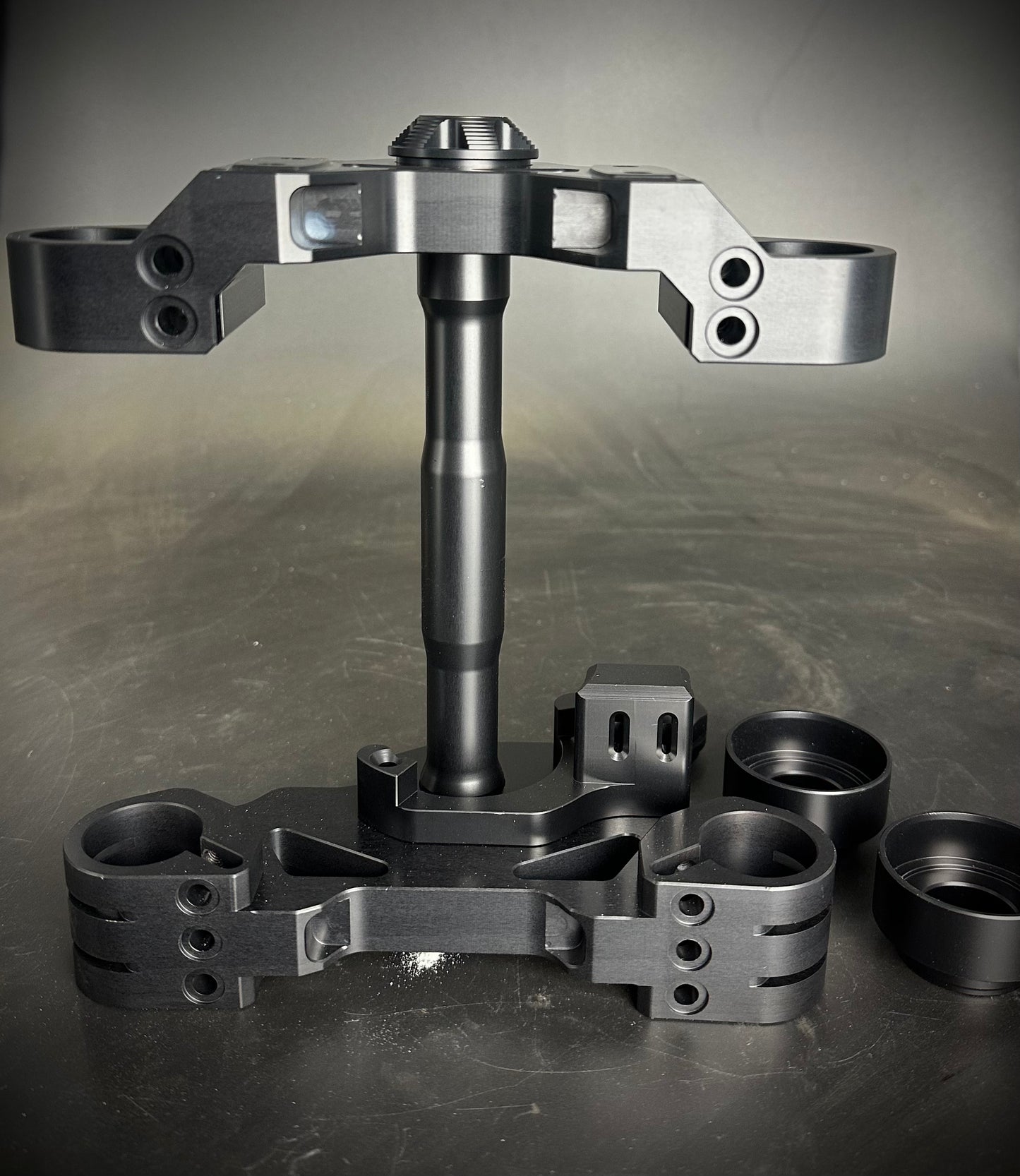 ALLBLACK Gabelbrücke mit Teilegutachten CNC gefräst f. Simson | Schwarz
