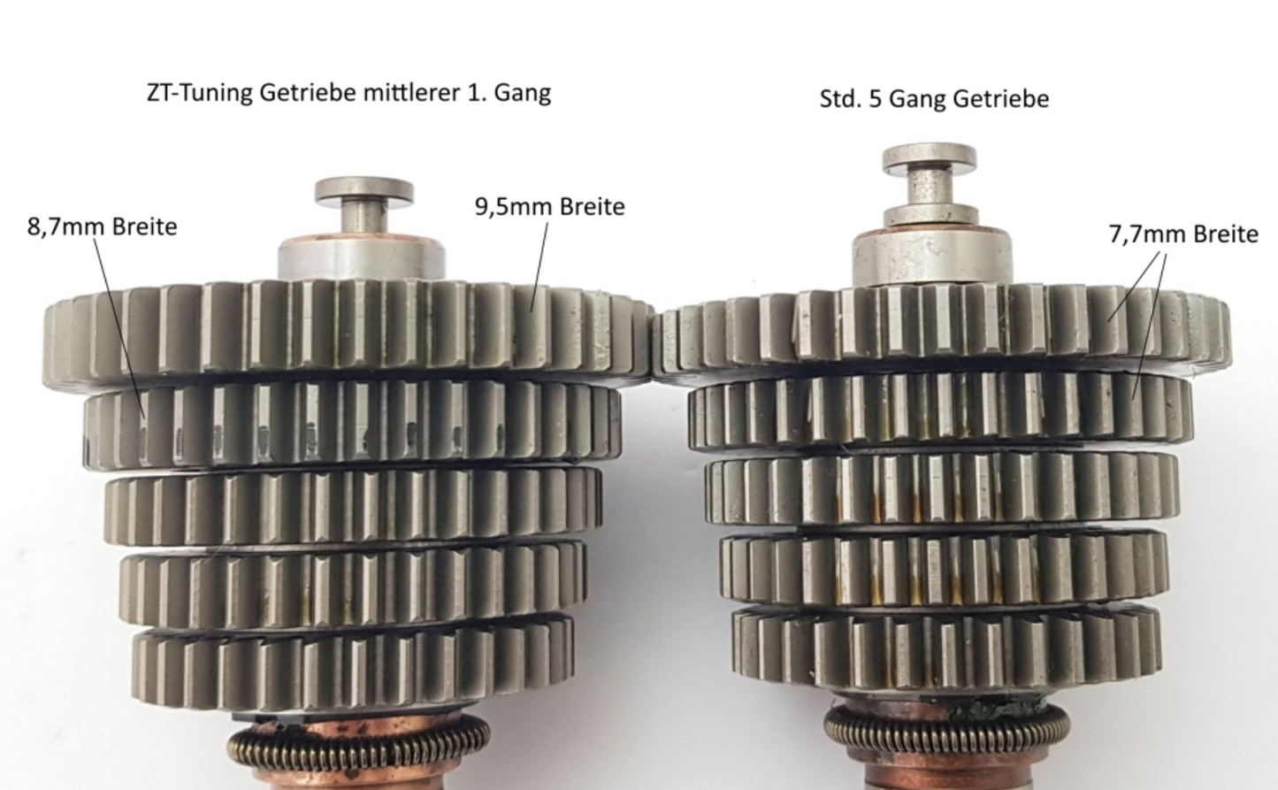 5-Gang Getriebe verstärkt (mittlerer 1. Gang) passend für Simson S51, S70, Kr51/1