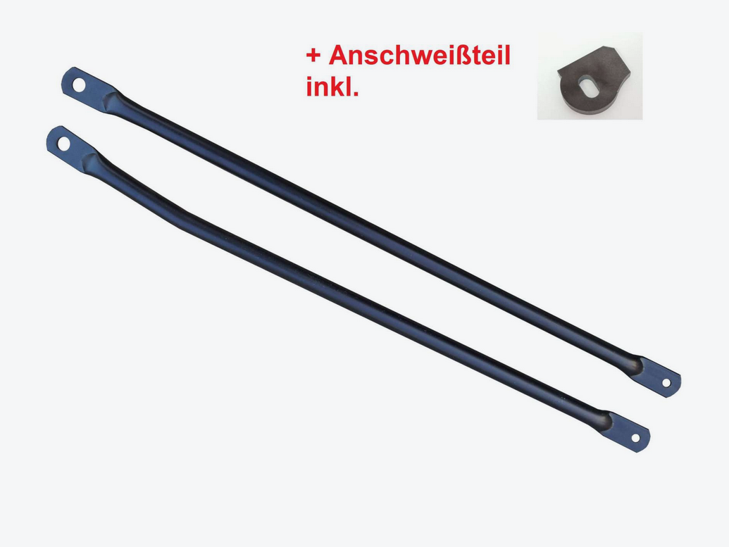 SET Endurostreben links und rechts mit Einschweißteil passend f. Simson S51, S70, S50