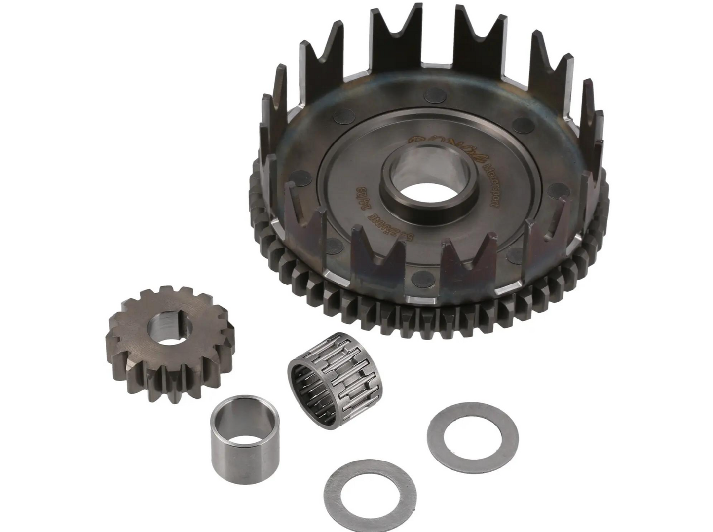 Ronge Motorsport Kupplungskorb mit Antriebsritzel, gerade verzahnt - für Simson S50, KR51/1 Schwalbe, SR4