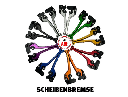 ZT CNC Handhebel Set Scheibenbremse mit ABE Passend für Simson S51, S70, S50
