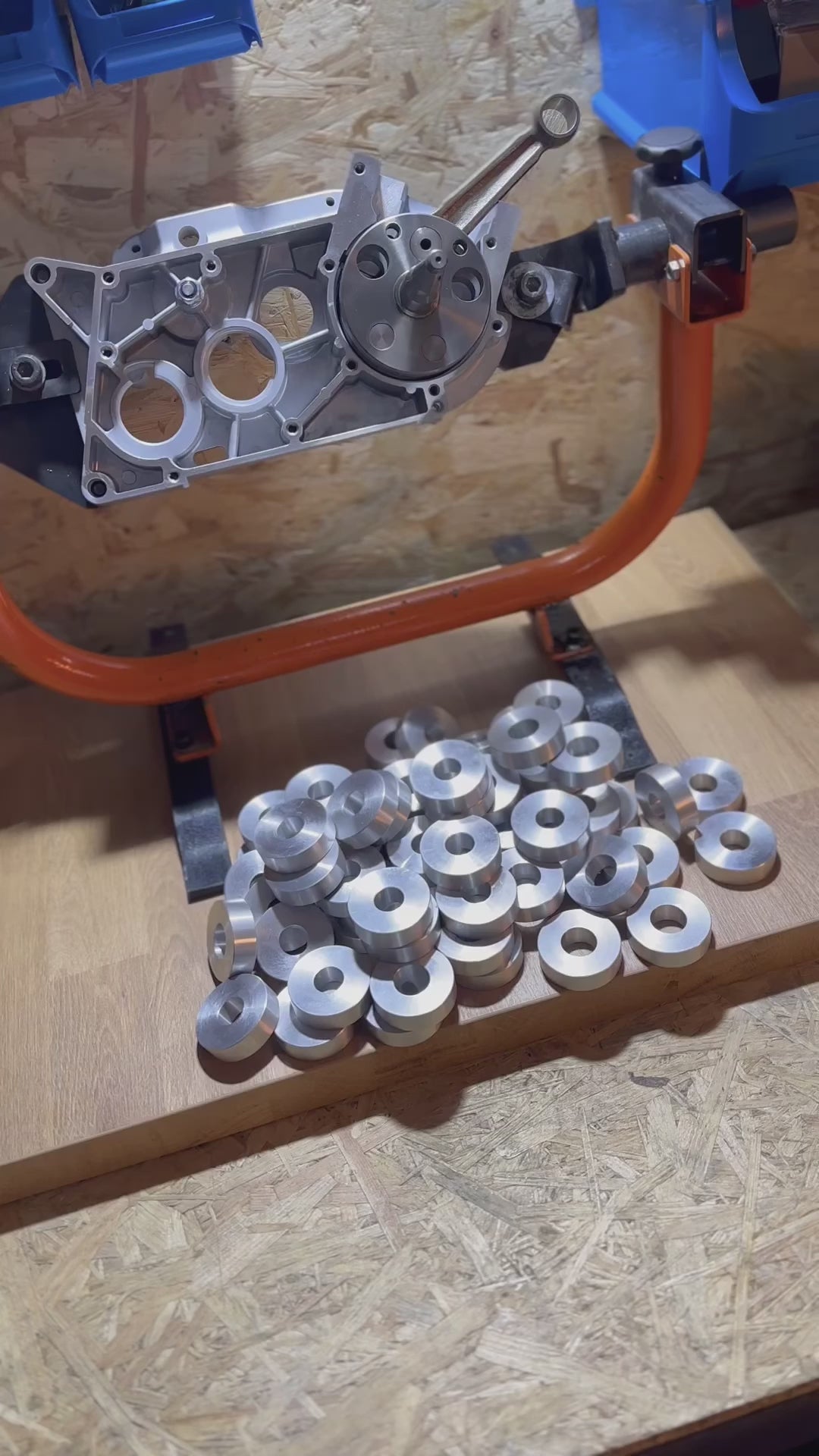 Set.: Lagerdummy Aluminium CNC für Kurbelwellen Lager, passend für Simson S50 & S51 Motor
