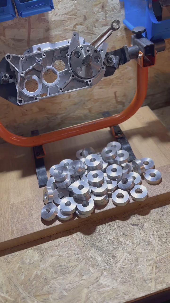 Set.: Lagerdummy Aluminium CNC für Kurbelwellen Lager, passend für Simson S50 & S51 Motor